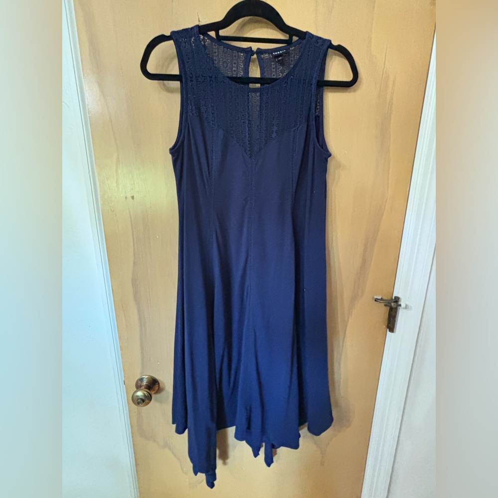 Torrid Navy Blue Lace Detail Midi Dress